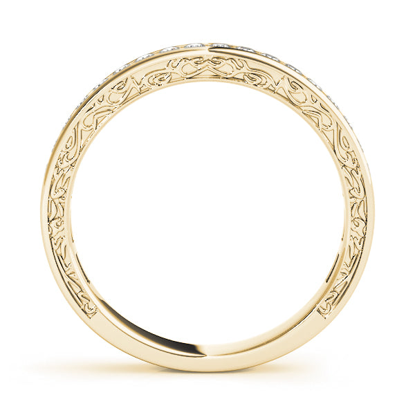 Channel Set Half Eternity Ring in Gold & Platinum