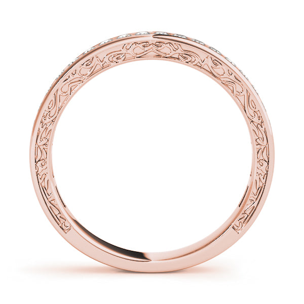 Channel Set Half Eternity Ring in Gold & Platinum