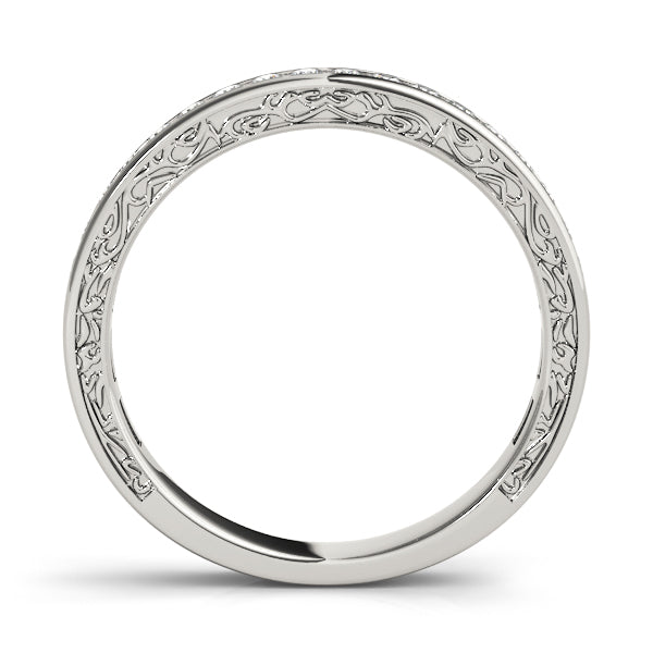 Channel Set Half Eternity Ring in Gold & Platinum