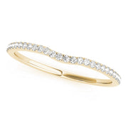 Split Prong Curved Half Eternity Ring in 10K/14K gold and platinum with certified lab-grown or natural diamonds