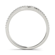 Split Prong Curved Half Eternity Ring in Gold & Platinum