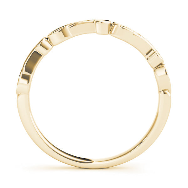 Swirl Prong Set Half Eternity Ring in Gold & Platinum