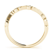 Swirl Prong Set Half Eternity Ring in Gold & Platinum