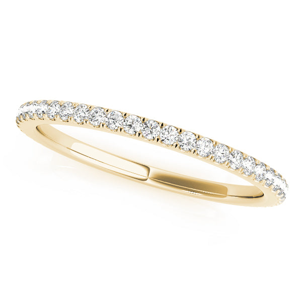 Prong Set Stackable Half Eternity Ring in 10K/14K gold and platinum with certified lab-grown or natural diamonds