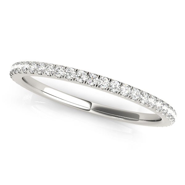 Prong Set Stackable Half Eternity Ring in Gold & Platinum
