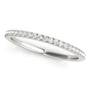 Prong Set Stackable Half Eternity Ring in Gold & Platinum