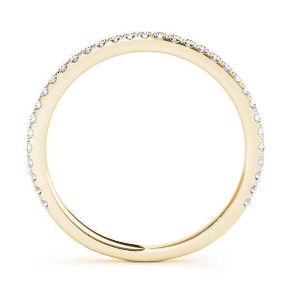 Prong Set Stackable Half Eternity Ring in Gold & Platinum