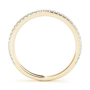 Prong Set Stackable Half Eternity Ring in Gold & Platinum