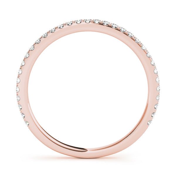 Prong Set Stackable Half Eternity Ring in Gold & Platinum