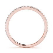 Prong Set Stackable Half Eternity Ring in Gold & Platinum