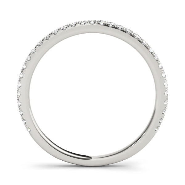 Prong Set Stackable Half Eternity Ring in Gold & Platinum