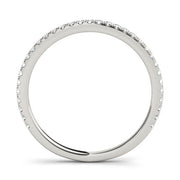 Prong Set Stackable Half Eternity Ring in Gold & Platinum