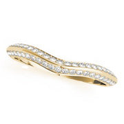 Diamond Half Eternity Ring in 10K/14K gold and platinum with certified lab-grown or natural diamonds