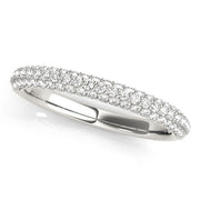 Pavé Half Eternity Ring in 10K/14K gold and platinum with certified lab-grown or natural diamonds