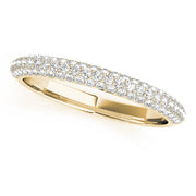 Pavé Set Half Eternity Ring in 10K/14K gold and platinum with certified lab-grown or natural diamonds