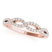 Double Row Infinity Half Eternity Ring in Gold & Platinum