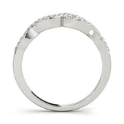 Double Row Infinity Half Eternity Ring in Gold & Platinum