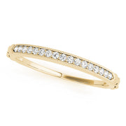 Vintage-Inspired Milgrain Half Eternity Ring in 10K/14K gold and platinum with certified lab-grown or natural diamonds