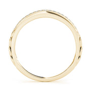 Vintage-Inspired Milgrain Half Eternity Ring in Gold & Platinum