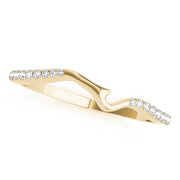 Contoured Half Eternity Ring in 10K/14K gold and platinum with certified lab-grown or natural diamonds