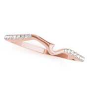 Contoured Half Eternity Ring in Gold & Platinum