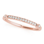 Single Row Prong in Channel Half Eternity Ring in Gold & Platinum