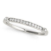 Single Row Prong in Channel Half Eternity Ring in Gold & Platinum