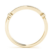 Single Row Prong in Channel Half Eternity Ring in Gold & Platinum