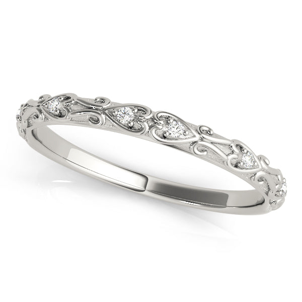 Vintage Inspired Half Eternity Ring in Gold & Platinum