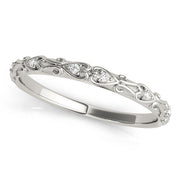Vintage Inspired Half Eternity Ring in Gold & Platinum