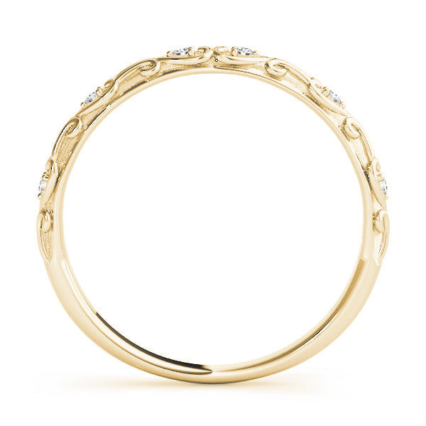 Vintage Inspired Half Eternity Ring in Gold & Platinum