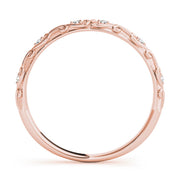 Vintage Inspired Half Eternity Ring in Gold & Platinum
