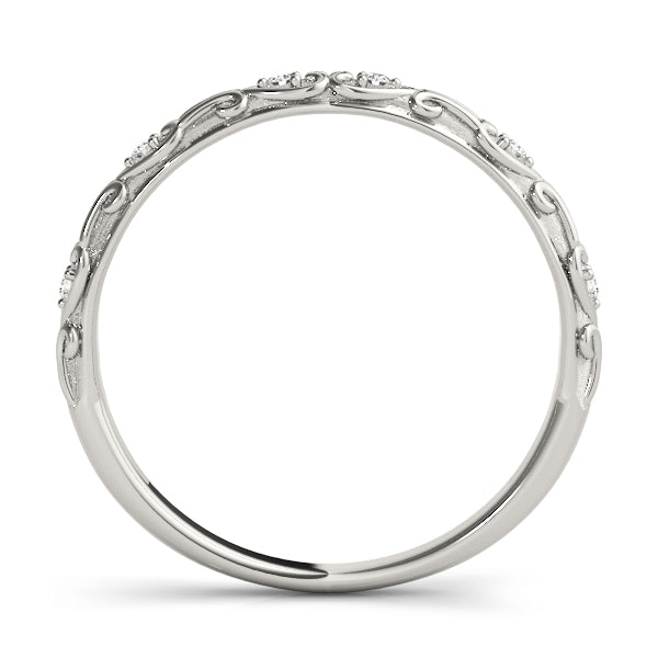 Vintage Inspired Half Eternity Ring in Gold & Platinum