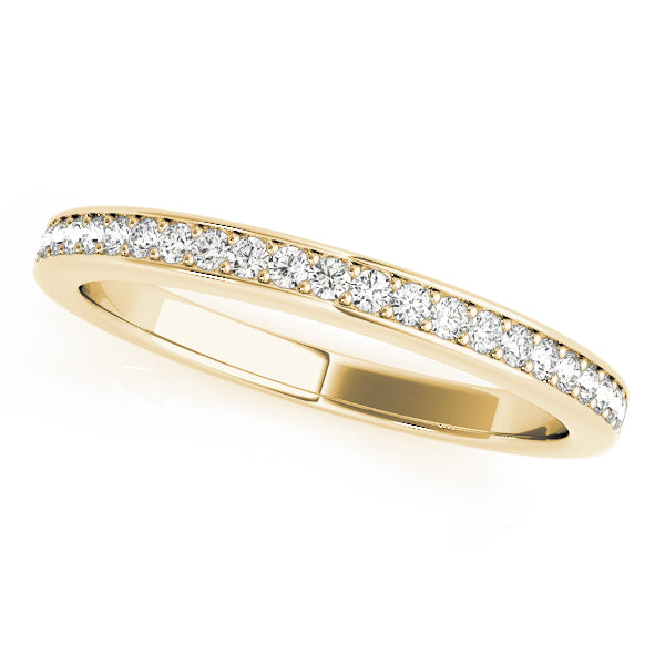Prong-in-Channel Half Eternity Ring in 10K/14K gold and platinum with certified lab-grown or natural diamonds