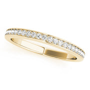 Prong-in-Channel Half Eternity Ring in 10K/14K gold and platinum with certified lab-grown or natural diamonds