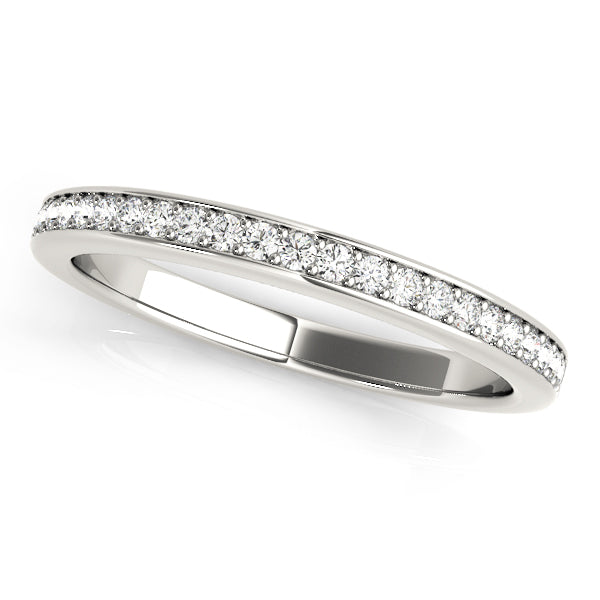 Prong-in-Channel Half Eternity Ring in Gold & Platinum