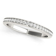 Prong-in-Channel Half Eternity Ring in Gold & Platinum