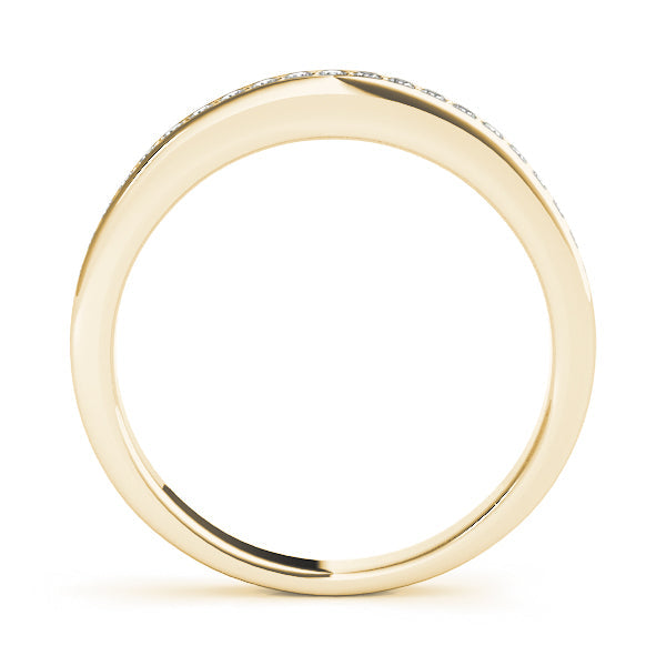 Prong-in-Channel Half Eternity Ring in Gold & Platinum