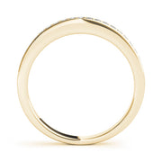 Prong-in-Channel Half Eternity Ring in Gold & Platinum