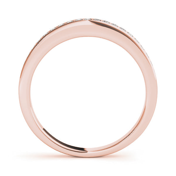 Prong-in-Channel Half Eternity Ring in Gold & Platinum