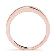 Prong-in-Channel Half Eternity Ring in Gold & Platinum
