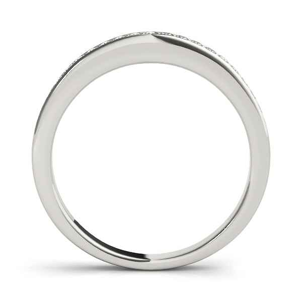 Prong-in-Channel Half Eternity Ring in Gold & Platinum