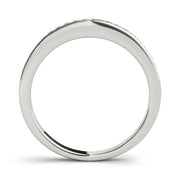 Prong-in-Channel Half Eternity Ring in Gold & Platinum