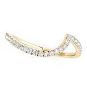 Diamond Half Eternity Ring in 10K/14K gold and platinum with certified lab-grown or natural diamonds