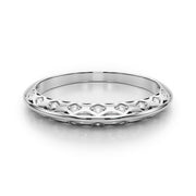 Accented Knife Edge Half Eternity Ring in Gold & Platinum