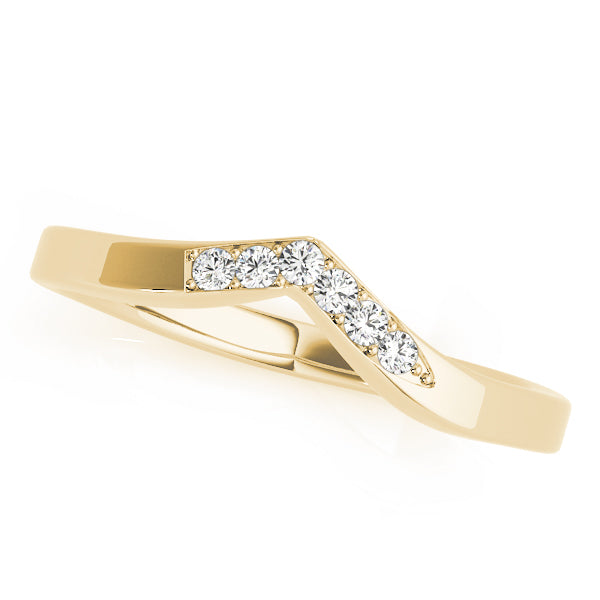 Prong in Channel Curved Half Eternity Ring in 10K/14K gold and platinum with certified lab-grown or natural diamonds