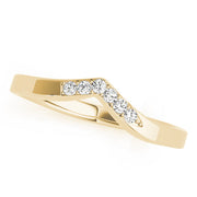 Prong in Channel Curved Half Eternity Ring in 10K/14K gold and platinum with certified lab-grown or natural diamonds