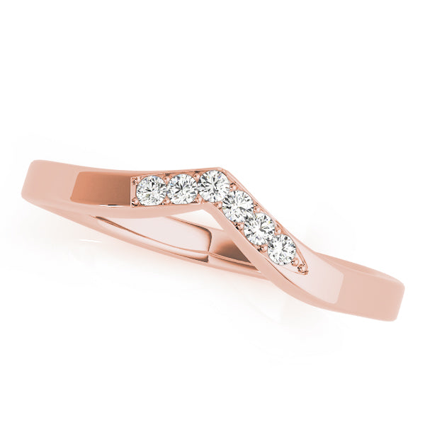 Prong in Channel Curved Half Eternity Ring in Gold & Platinum