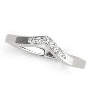 Prong in Channel Curved Half Eternity Ring in Gold & Platinum