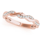 Braided Half Eternity Ring in Gold & Platinum